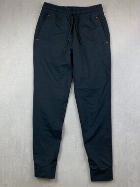 Saxx Mens Tech Jogger Small Black Tapered Drawstring Stretch Performance 29"